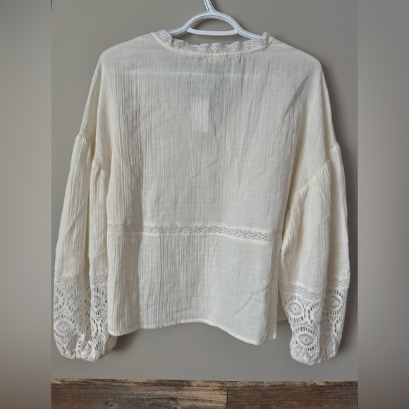 NWT Sanctuary Heirloom Gauze with Lace Popover Top - Picture 7 of 8